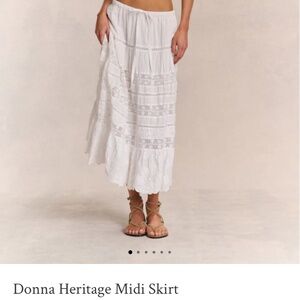 LOVESHACKFANCY Donna Heritage Midi Skirt